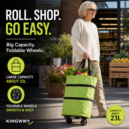 Junazilo® Foldable 2-in-1 Shopping Bag