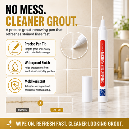 Junazilo® ✏️Anti-mould and waterproof joint pen for ceramic tiles