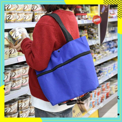 Junazilo® Foldable 2-in-1 Shopping Bag