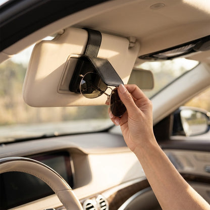 Premium Nappa Leather Car Sunglasses Mount